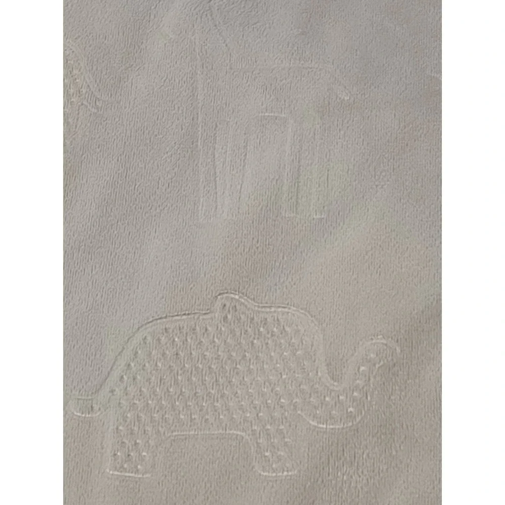 SL Home Fashions Baby Blanket Gray Embossed Elephant Giraffe Sherpa Fleece Plush